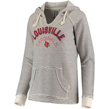 Blue 84 Women's Cream Louisville Cardinals Striped French Terry V