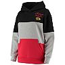 Women's G-III 4Her by Carl Banks Gray/Red Chicago Blackhawks Gridiron Pullover Hoodie