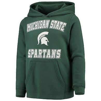 Youth Green Michigan State Spartans Big Bevel Pullover Hoodie