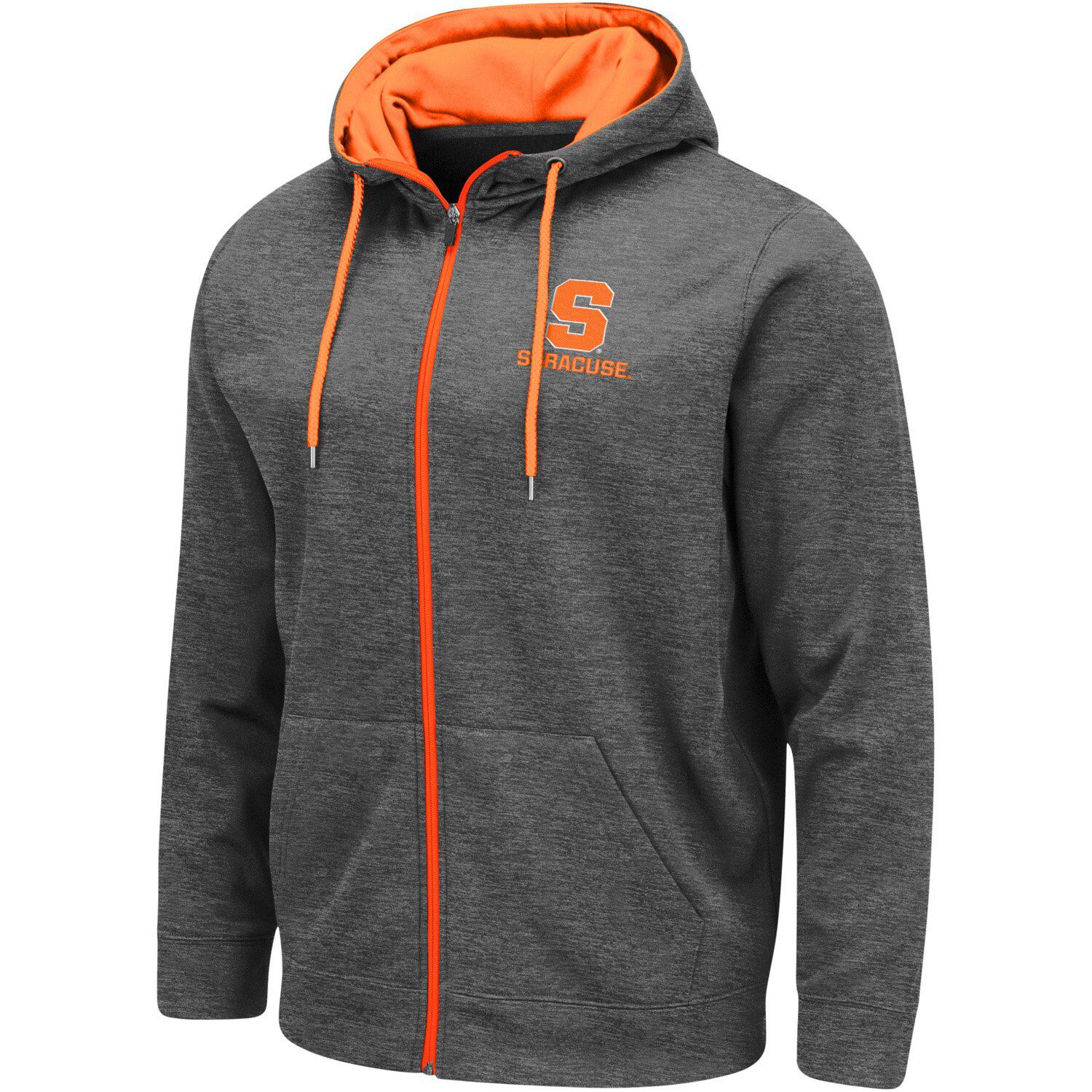 men's charcoal zip hoodie