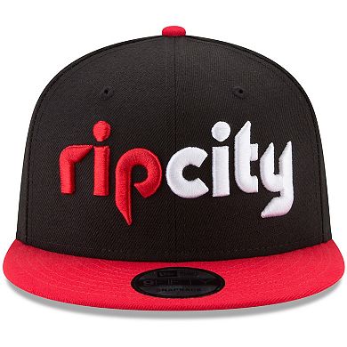 Men's New Era Black/Red Portland Trail Blazers 2-Tone 9FIFTY Adjustable Snapback Hat