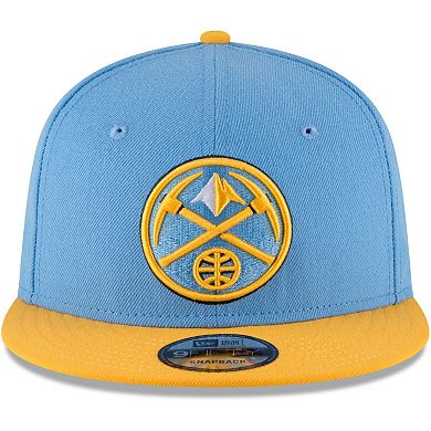 Men's New Era Light Blue/Gold Denver Nuggets Two-Tone 9FIFTY Adjustable Hat