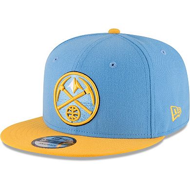 Men's New Era Light Blue/Gold Denver Nuggets Two-Tone 9FIFTY Adjustable Hat