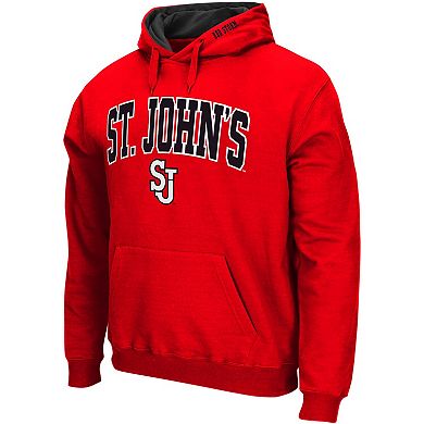 Men's Colosseum Red St. Johns Red Storm Arch & Logo Pullover Hoodie