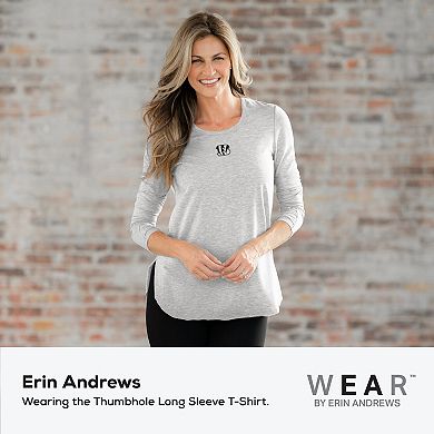 Women's WEAR By Erin Andrews Heather Gray Cincinnati Bengals Thumbhole Long Sleeve T-Shirt
