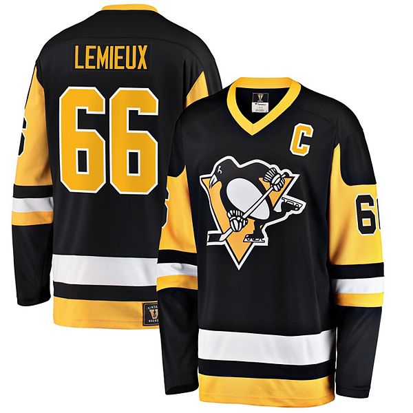 غرة قصيرة Men's Fanatics Branded Mario Lemieux Black Pittsburgh Penguins Premier  Breakaway Retired Player Jersey غرة قصيرة
