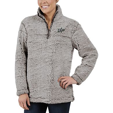 Women's G-III 4Her by Carl Banks Gray Dallas Stars Sherpa Quarter-Zip Pullover Jacket