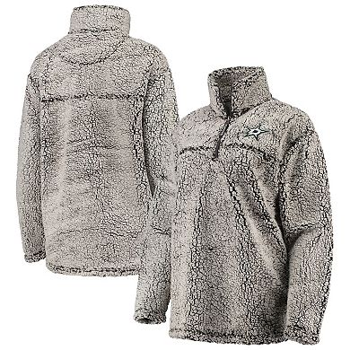 Women's G-III 4Her by Carl Banks Gray Dallas Stars Sherpa Quarter-Zip Pullover Jacket