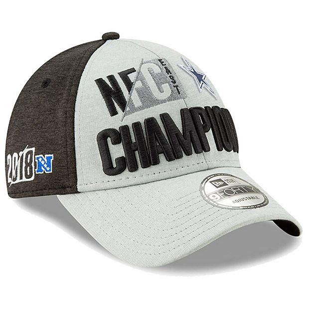 Men's New Era Heather Gray Dallas Cowboys 2018 NFC East Division Champions  Locker Room 9FORTY Adjustable