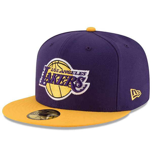 New Era Los Angeles Lakers Team Color 59Fifty Fitted Cap Hat Purple  Men's Sz 7