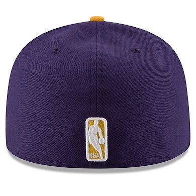 Men's New Era Purple/Gold Los Angeles Lakers Official Team Color 2Tone 59FIFTY Fitted Hat