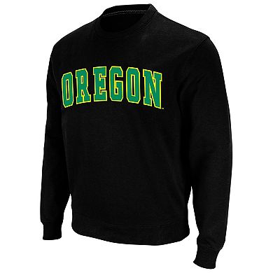 Men's Colosseum Black Oregon Ducks Arch & Logo Sweatshirt