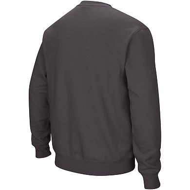 Men's Colosseum Charcoal Michigan State Spartans Arch & Logo Crew Neck Sweatshirt