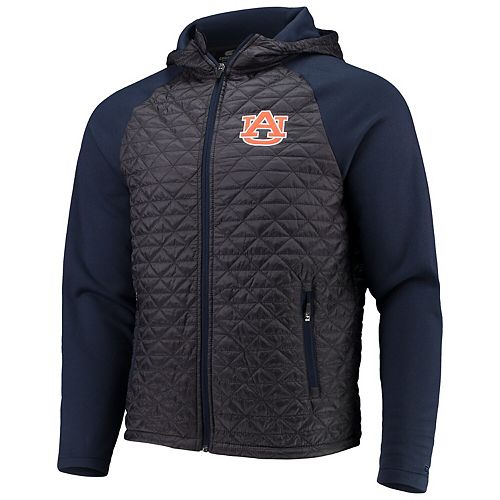 Mens Colosseum Charcoal Auburn Tigers Base Plate Full Zip Jacket