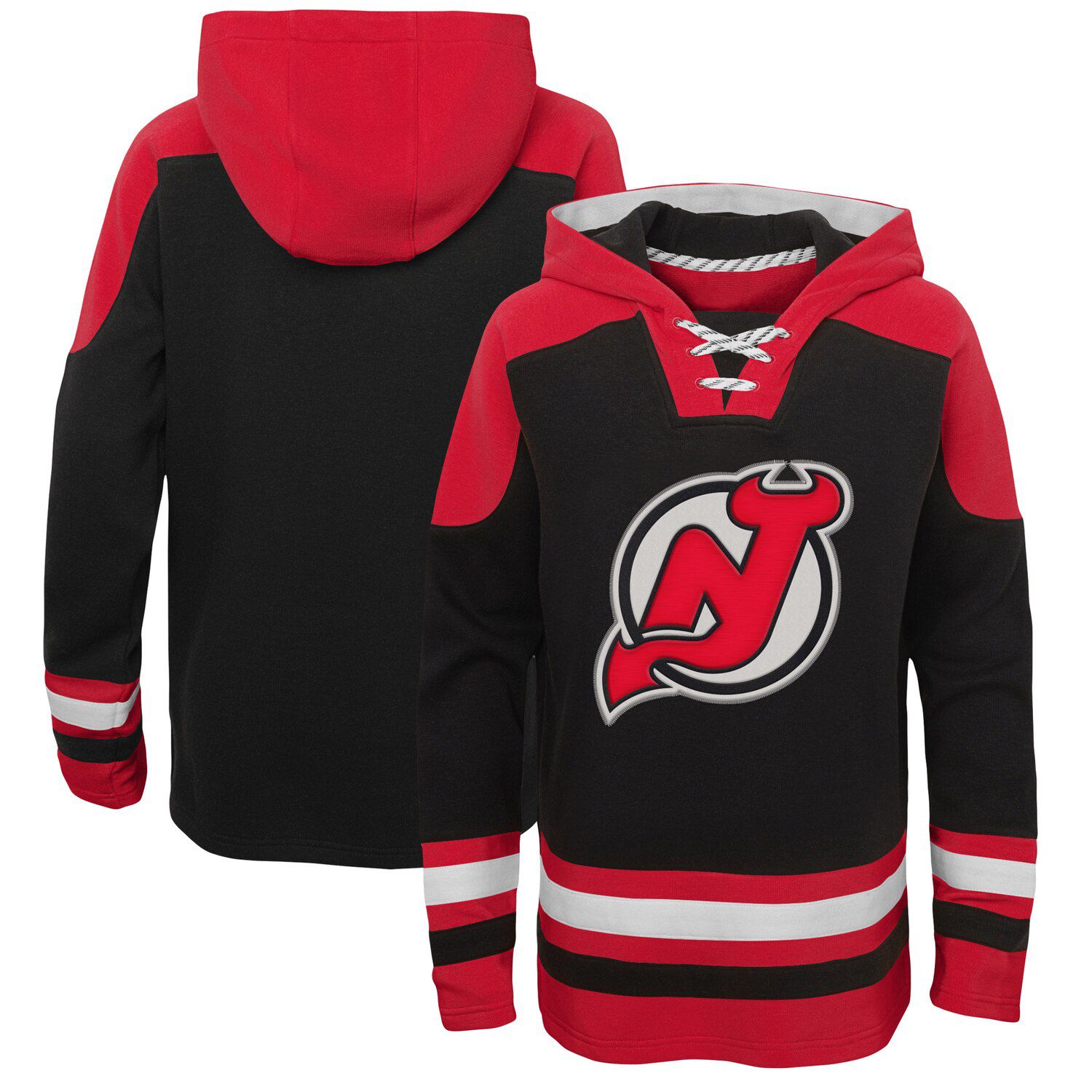 new jersey devils lace up hoodie