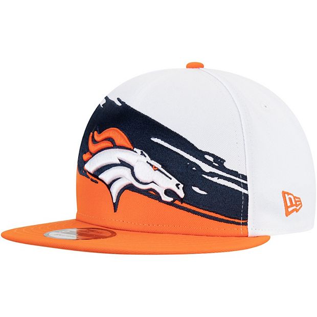 Men's New Era White/Royal Denver Broncos Vintage Paintbrush 9FIFTY  Adjustable Hat