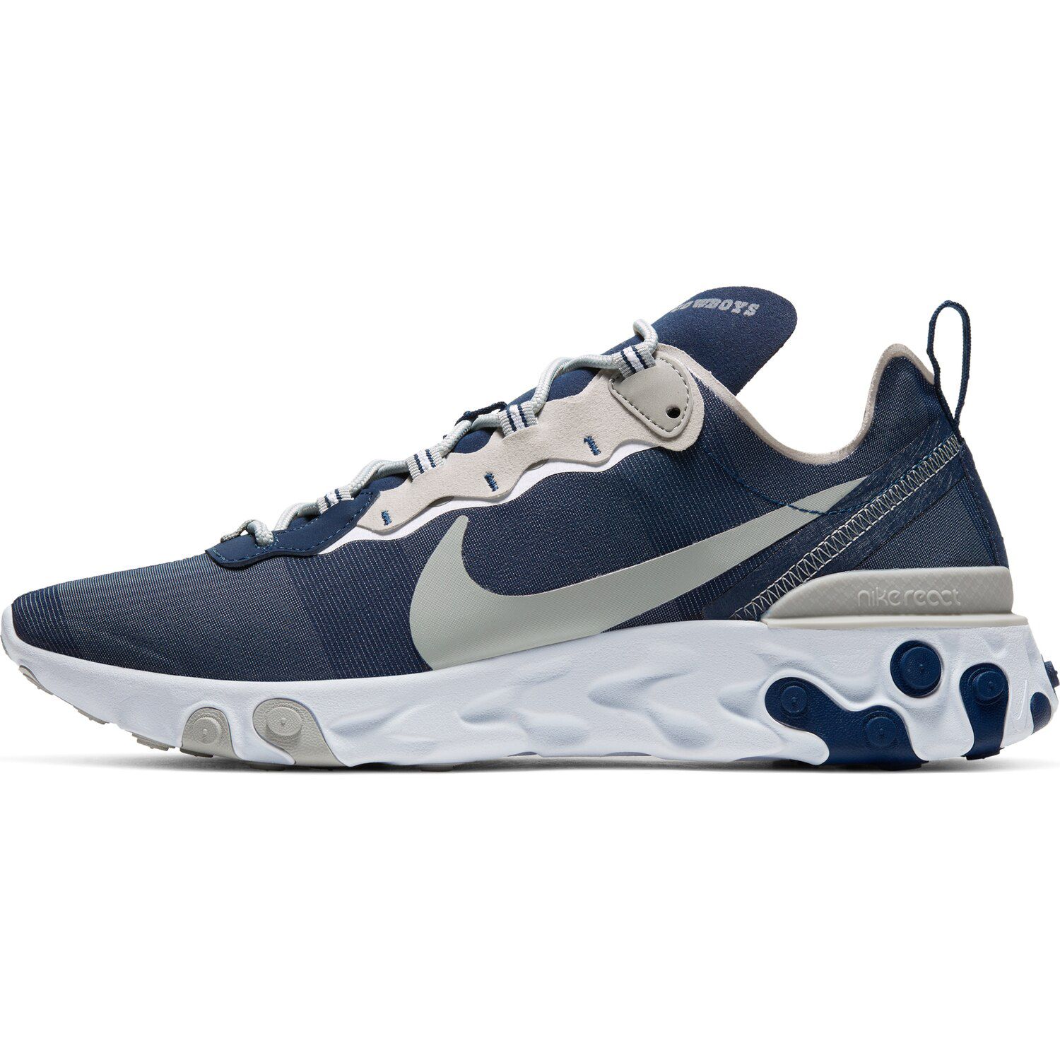 men's dallas cowboys nike navy react element 55 shoes