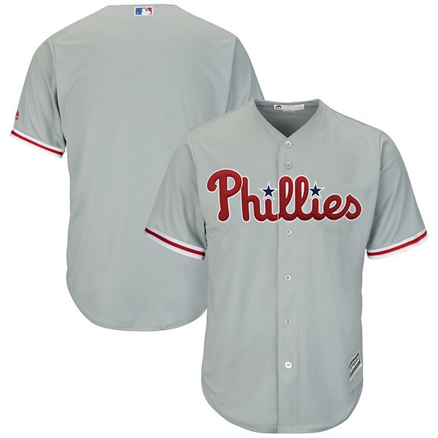 Men's Majestic Gray Philadelphia Phillies Alternate Official Cool Base Team  Jersey