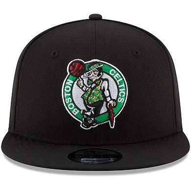 Men's New Era Black Boston Celtics Official Team Color 9FIFTY Snapback Hat