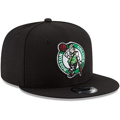 Men's New Era Black Boston Celtics Official Team Color 9FIFTY Snapback Hat