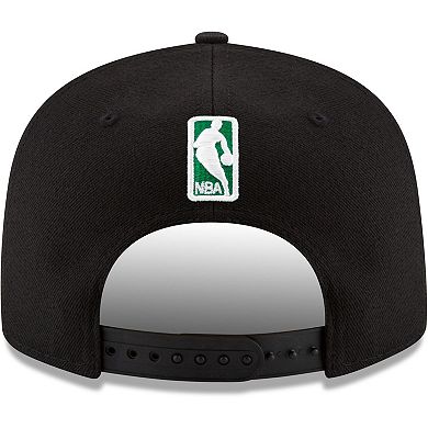 Men's New Era Black Boston Celtics Official Team Color 9FIFTY Snapback Hat