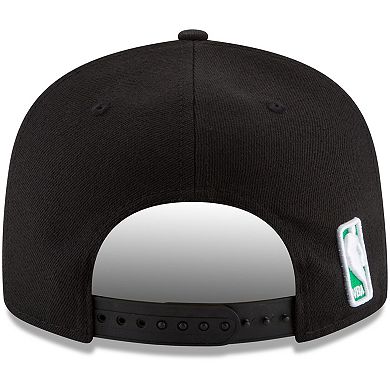 Men's New Era Black Boston Celtics Official Team Color 9FIFTY Adjustable Snapback Hat