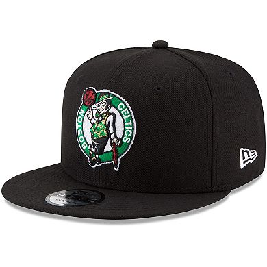 Men's New Era Black Boston Celtics Official Team Color 9FIFTY Adjustable Snapback Hat