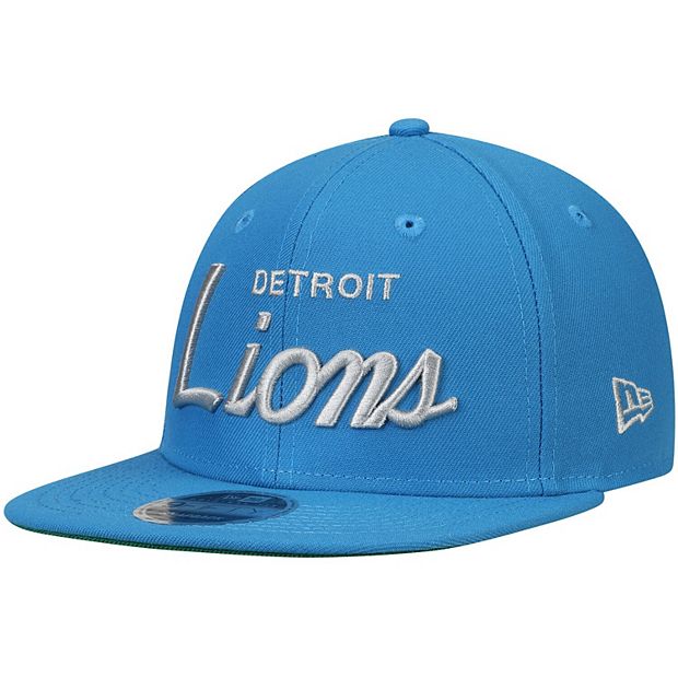 Men's New Era White/Blue Detroit Lions Retro 9FIFTY Snapback Hat