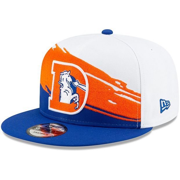 Men's New Era White/Royal Denver Broncos Vintage Paintbrush 9FIFTY