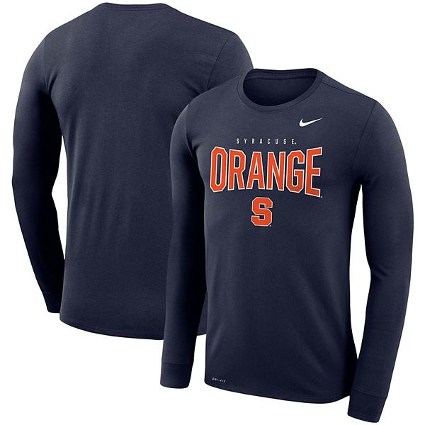 Men's Nike Navy Syracuse Orange Bowtie Arch Legend Long Sleeve ...