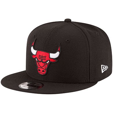 Men's New Era Black Chicago Bulls Official Team Color 9FIFTY Adjustable Snapback Hat