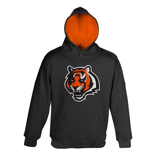 Cincinnati Bengals Youth Primary Logo Fleece Hoodie Sweatshirt - Black