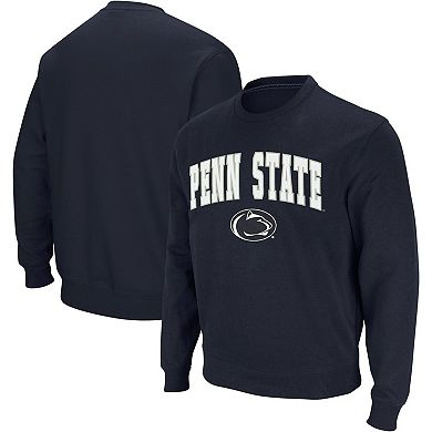 Men's Colosseum Navy Penn State Nittany Lions Arch & Logo Crew Neck Sweatshirt
