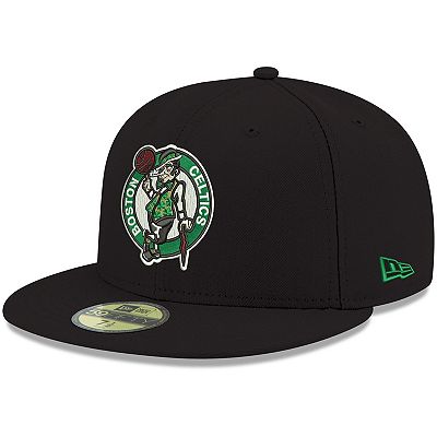 Men s New Era Black Boston Celtics Official Team Color 59FIFTY Fitted Hat