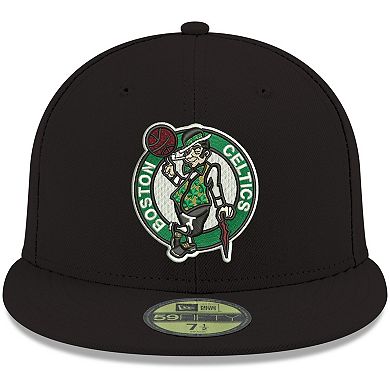 Men's New Era Black Boston Celtics Official Team Color 59FIFTY Fitted Hat