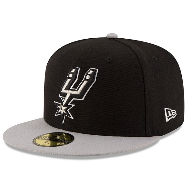 Men's New Era Black/Gray San Antonio Spurs Official Team Color 2Tone ...