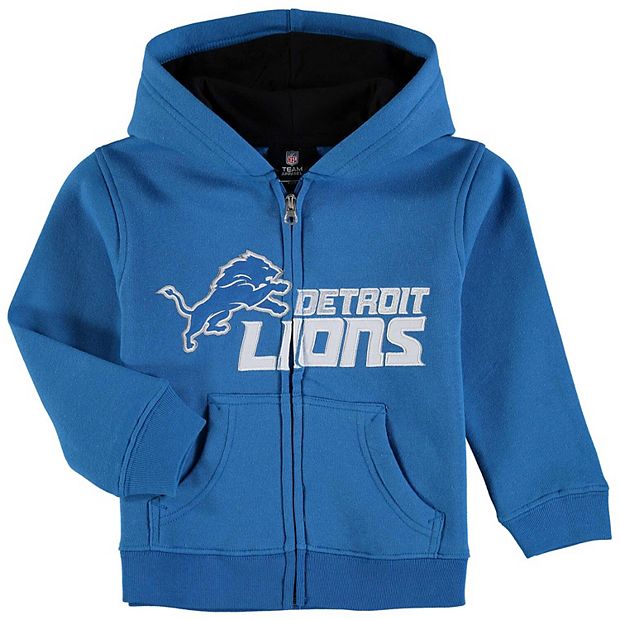 Youth Blue Detroit Lions Fan Gear Prime Pullover Hoodie