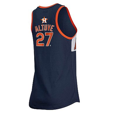 Jose Altuve Houston Astros 5th & Ocean by New Era Women's Player Name & Number Color Block Tank Top - Navy