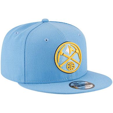 Men's New Era Light Blue Denver Nuggets Official Team Color 9FIFTY Adjustable Snapback Hat