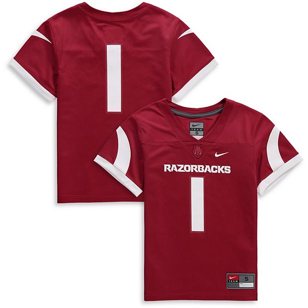 Preschool Nike #1 Cardinal Arkansas Razorbacks Team Replica Football Jersey