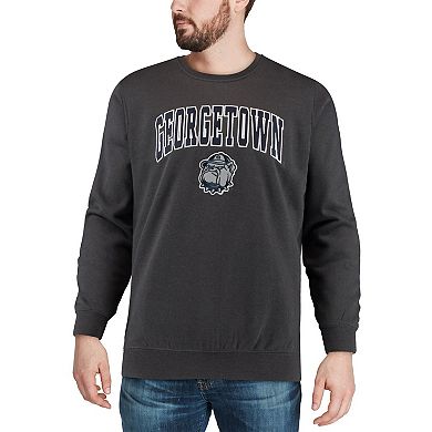 Men's Colosseum Charcoal Georgetown Hoyas Arch & Logo Crew Neck Sweatshirt