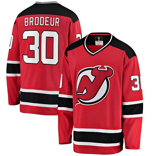 Martin Brodeur New Jersey Devils Deluxe Framed Autographed Red Adidas  Authentic Jersey