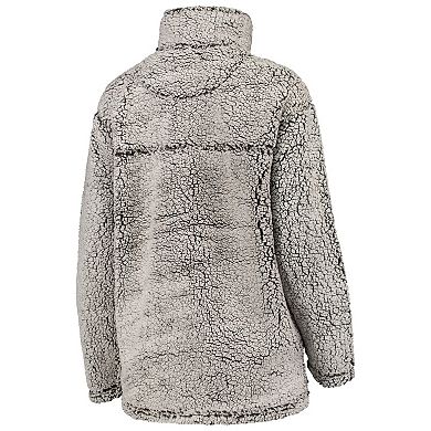 Women's G-III 4Her by Carl Banks Gray Buffalo Sabres Sherpa Quarter-Zip Pullover Jacket