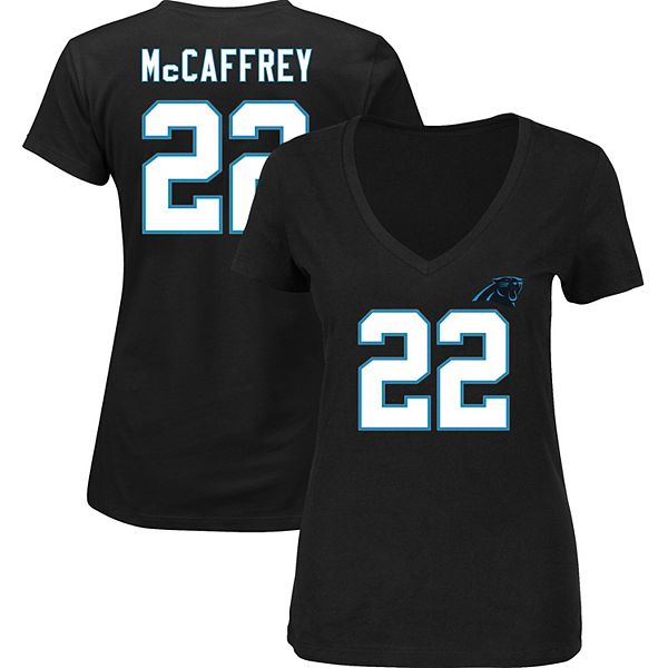 Majestic Threads Christian Mccaffrey White Carolina Panthers Fashion Player  Name And Number V-neck T-shirt