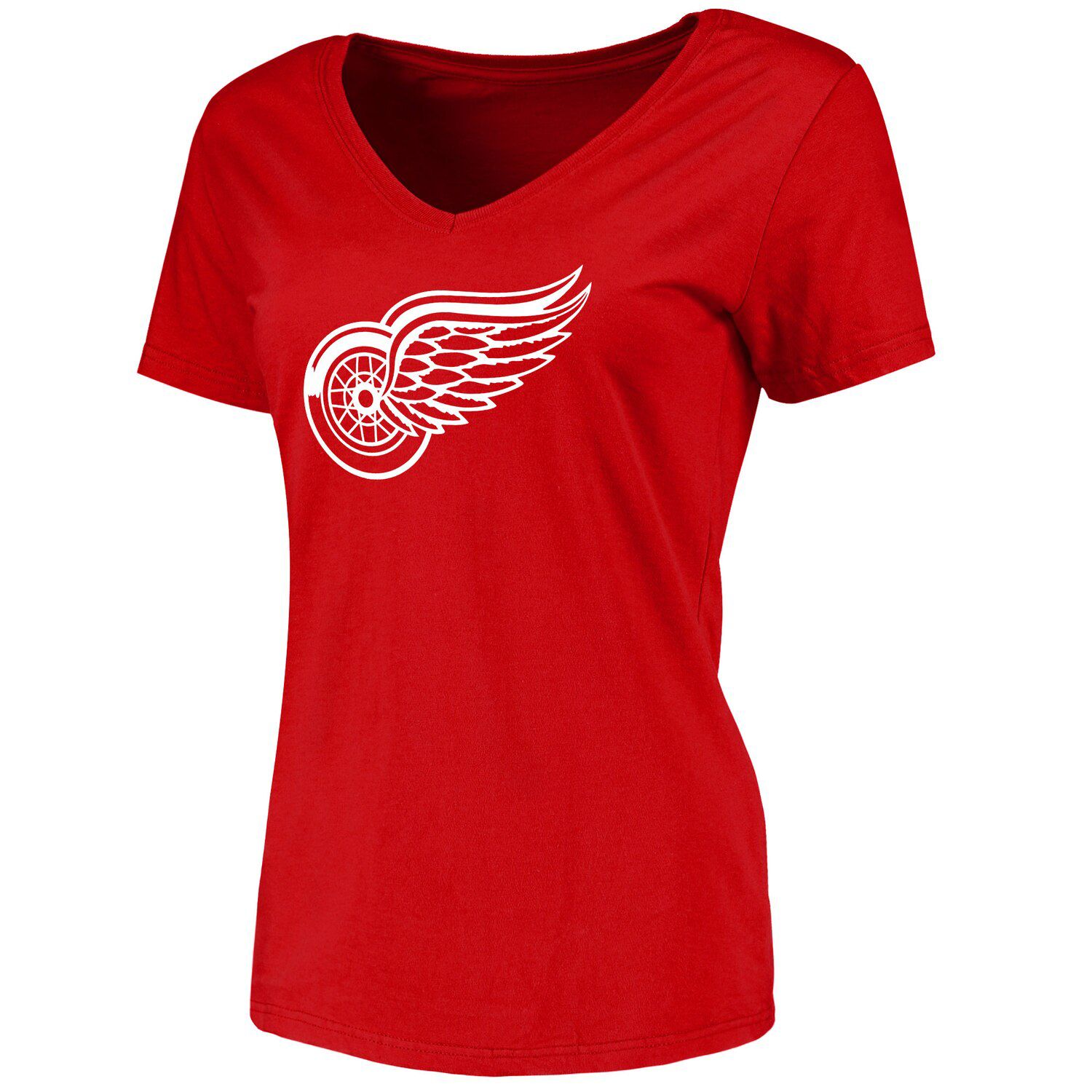 women's v neck red t shirt