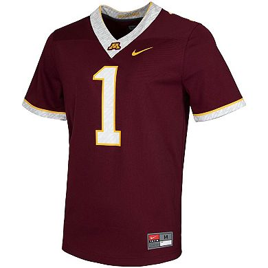 Men's Nike #1 Maroon Minnesota Golden Gophers Untouchable Game Jersey