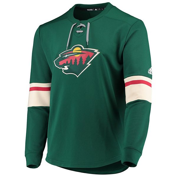 Minnesota Wild adidas Jersey Lace-Up Pullover Hoodie - Green