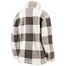 Women's Charcoal/Cream Tennessee Volunteers Plaid Sherpa Quarter-Zip Pullover Jacket