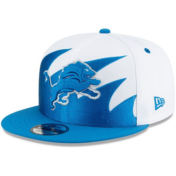 Men's New Era White/Blue Detroit Lions Vintage Sharktooth 9FIFTY Adjustable  Hat