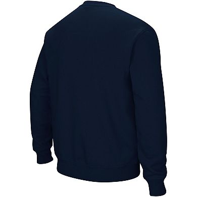 Men's Colosseum Navy Auburn Tigers Arch & Logo Crew Neck Sweatshirt